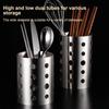 Stainless Steel Cutlery Holder Chopstick Storage Holder Organizer Container Drainer Spoon Fork Chopsticks Kitchen Storage Basket