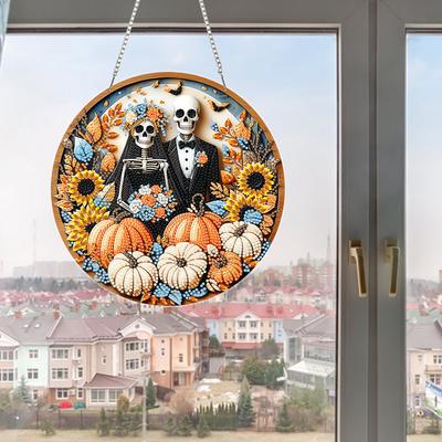 2D/Flache Acryl DIY Strass Diamantkunst Fensteranhänger Sonderform Diamantkunst Anhänger Fensterhängekunst für Heimdekoration