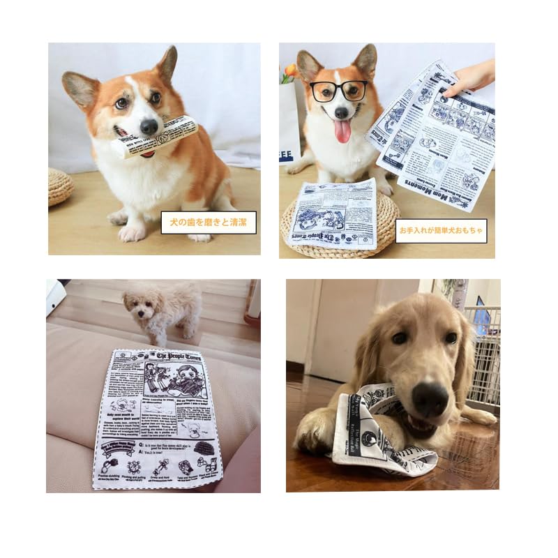 HOOWDAMY Dog Chew Newspaper Toy for Educational Stress Chewing Suitable for Dogs Toy, Toy, Dogs, Toy, Relief, Durable, Resistant, Clean, Toothpaste,