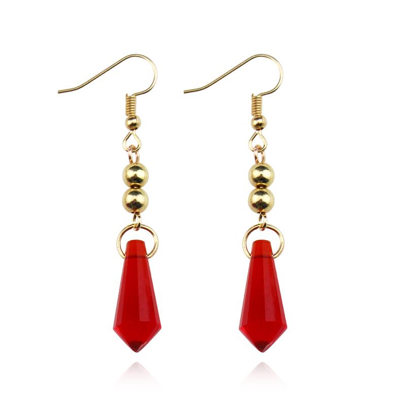 Fashion Game Genshin Impact The Dottore Doctor Ear Clip Blue Drop Earrings for Women Man Earclip Jewelry