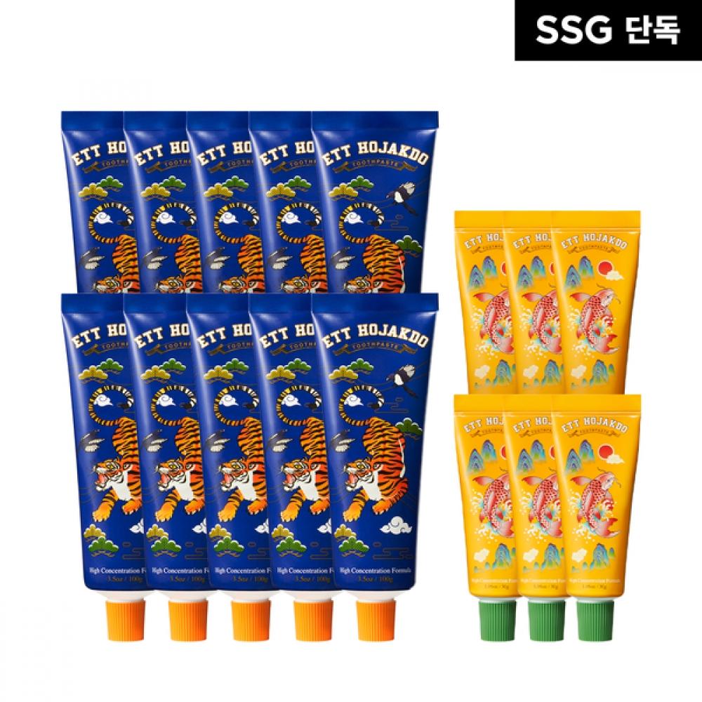 Ho Jak Do Tiger Scaling FluoRide Toothpaste 100g X 10 + Yak Ri Do 30g X 6 Single option