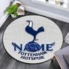 Personligt Navn, Rundt Tæppe med Tottenham Hotspur Mønster, Tæppegulvmåtte til Stue, Soveværelse, Legeværelse, Skridsikker Gulvmåtte, Feriegaver og Fødselsdagsgaver.