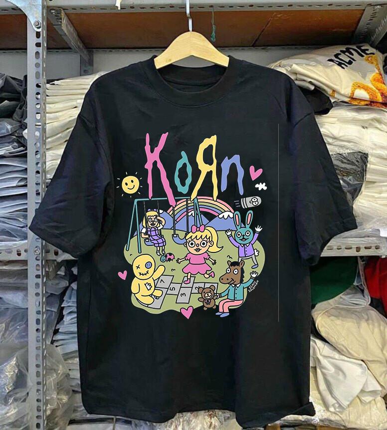 Korn Rock Band Music Unisex Vintage Style T Shirt for Men