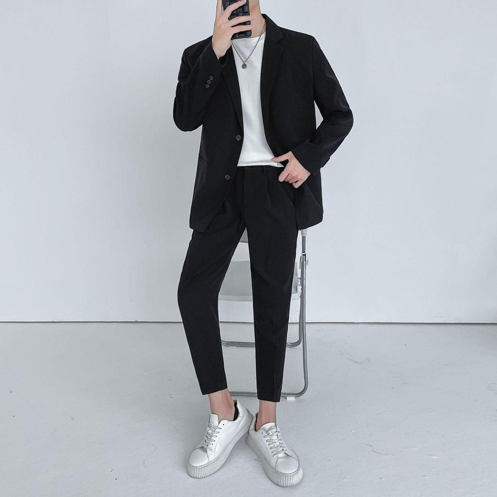 High-End Autumn Korean Style Men's Casual Loose Suit Jacket - Trendy, Mature Look