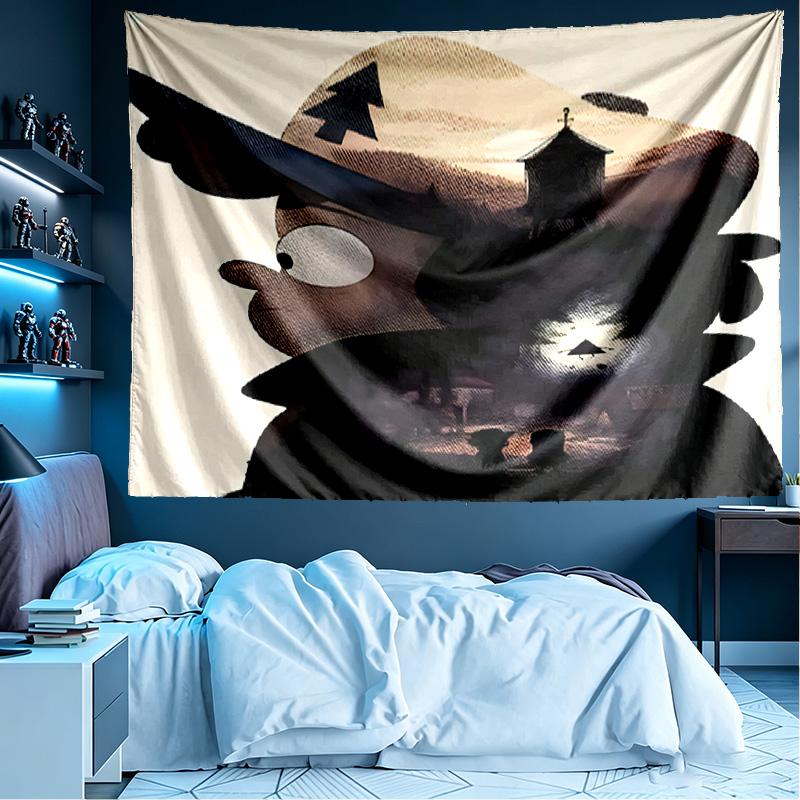 Gravity Falls Print Tapestry, Lightweight Wall Hanging, for Bedroom, Dorm, Living Room, Home Art Decor, Birthday Christmas Gift for Friends