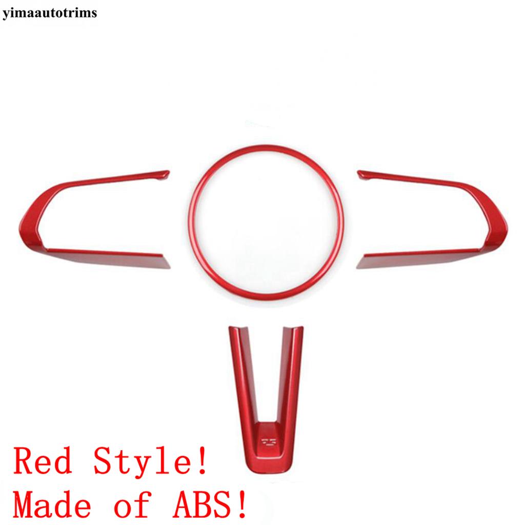 Steering Wheel Button Decoration Cover Kit Trim For Mazda 3  - 2025  / CX-30  - 2025  ABS Red / Carbon Fiber Accessories