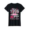 Made In 1996 30th Birthday For Unisex Vintage T Shirt Vintage Soft Casual Designer Clothes Breathable Fashion Comfortable