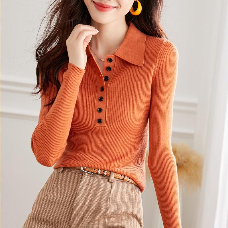 Srcr Women's Slim-Fit Polo Neck Knit Sweater