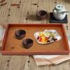 Solid Wood Tea Serving Tray Handcrafted Finish Cherry Blossom Tray  Food Serving