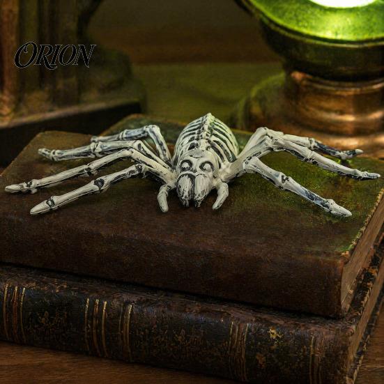Halloween Tabletop Ornaments Animal Skeleton Figurine, Realistic Crow Rat Scorpion Bone Props for Haunted House Decorations House, Plastic Skull Decor