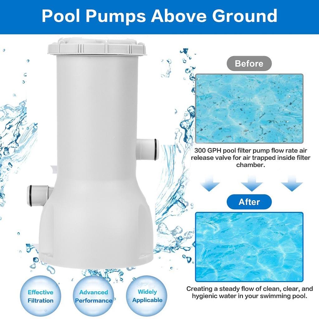 Large Pool 1000 GPH Swimming Pool Filter Household Pool Cleaner Removable Filter Core Circulation Pump Electric Filter Pump