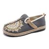Fashion Ethnic Slippers Linen Chinese Style Embroidered Slippers for Women Summer Canvas Comfortable Espadrille Shoes Mules Flats