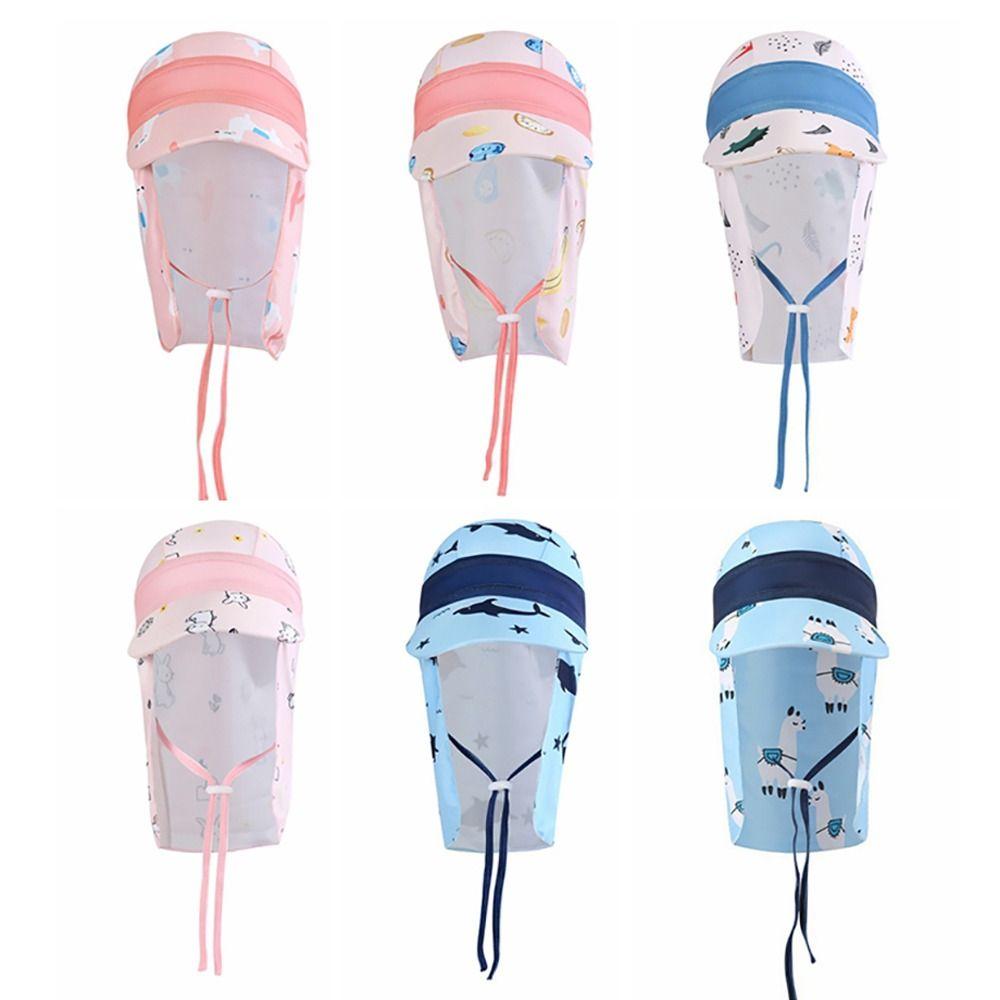 Neck Protection Children's Swimming Cap Anti UV UV Protection Hat Kids Bucket Hats  Summer