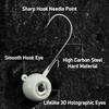 Alownder 20-Pack Fishing Walleye Jig Heads with 3D Holographic Eyes, Round Jig Heads Saltwater Freshwater Walleye jigs Live Bait jigs Bass Trout
