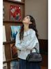 Women's Literary Lace Collar Long Sleeve Shirt: College Forest Style for 2026 Spring/Autumn
