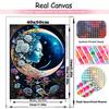 Golden Sun Landscape 5DDIY Crystal Diamond Moon Girl Painting Mosaic Flower Embroidery Handmade Art Decoration Gift