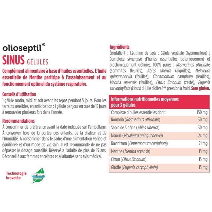 Ineldea Olioseptil Sinus 15 Gélules Végétales