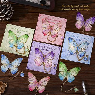 Retro Schmetterling Metall Lesezeichen - Exquisites chinesisches Geschenk für Lehrer