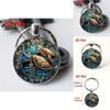 Modern Minimalist Glass Keychain With Double Turtle Design For Gift Giving And Party Decor