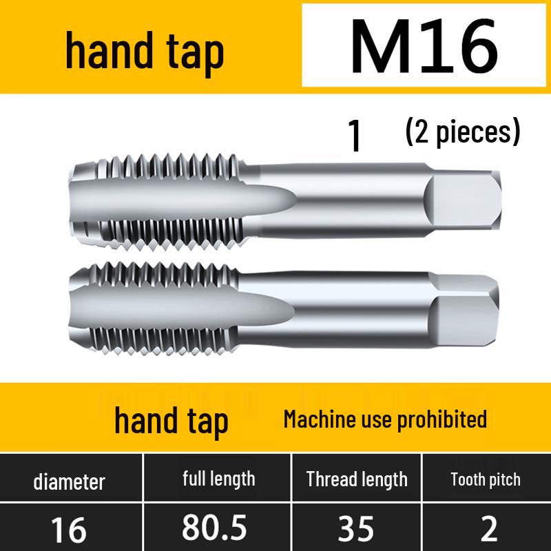 Hand Taper Tap Threading Tool M3-M20 for Manual Tapping