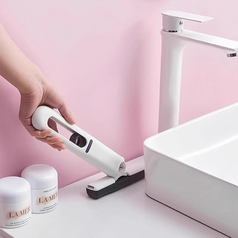 Compact Handheld Mop for Easy Cleaning - Absorbent Sponge for Desktops & Bathrooms
