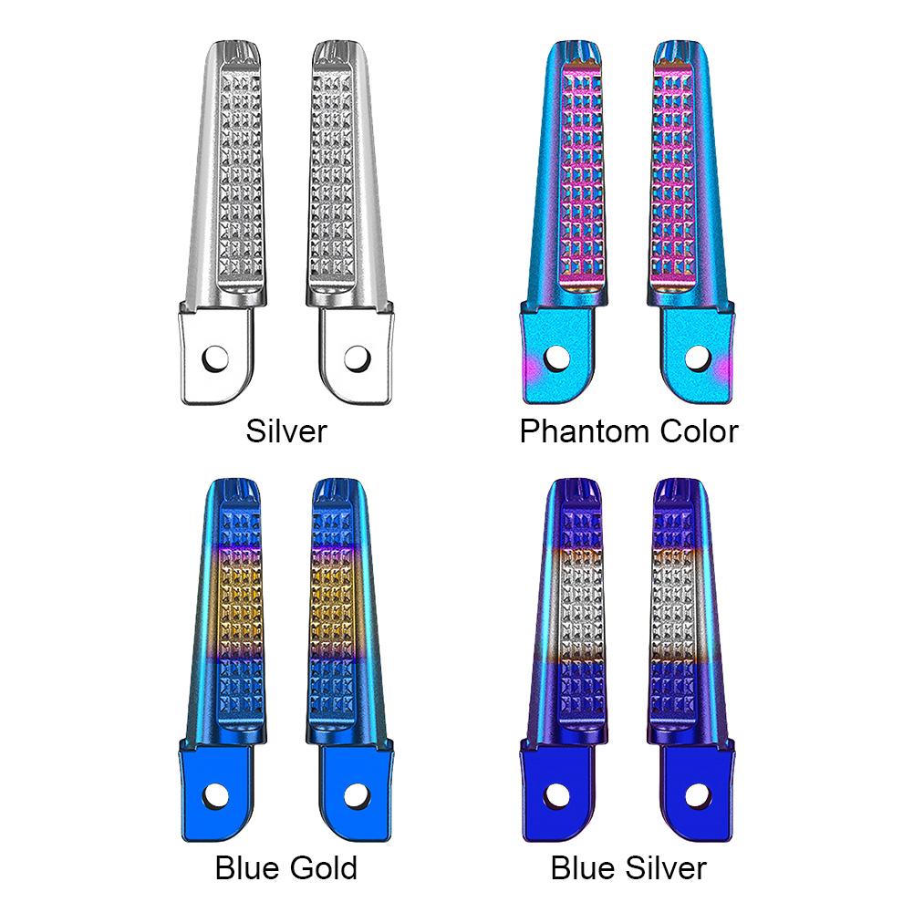 1 Pair Foot Rests Pegs Anti-Slip Rear Foot Rider Rests Motorcycle Rear Footrests for Honda Phantom 150 CB190R for Yamaha