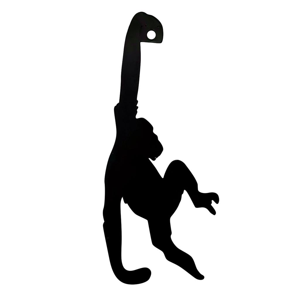 Black Banana Monkey Hook Rack - Metal Hanging Storage Organizer For Kitchen, Bathroom, Bedroom - Creative And Fun Gift For Animal And Fruit Lovers