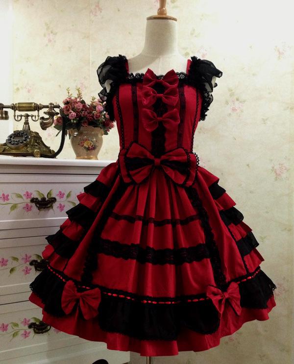 Court Style Lolita Princess Lace Bow Cosplay Dress