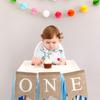 Baby Shower Supplies Jute Burlap ONE Garland High Chair Banner First Birthday Party Decoration for Boy or Girl 1st Birthday
