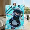 Game Ellen Joe Zenless Zone Zero Shark Cute Flannel Warm Soft Plush Blanket For Sofa Living Room Hogar Bedroom Travel Gift Home