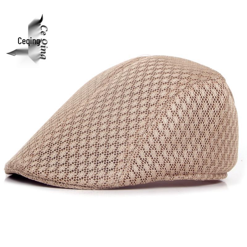 Korean Style Mesh Duckbill Beret for Men & Women - Breathable Summer Sun Newsboy Cap