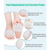 2 Pairs Silicone Toe Separators, Bunion Corrector Cushion, Metatarsal Pads, Ball of Foot Cushions, Breathable Soft Gel Foot Cushions for Men Women Str