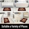 1Pcs Anti Fatigue Kitchen Rugs Vintage Floral  Print Waterproof Non-Slip Thick Cushioned Kitchen Mat Heavy Duty Comfort Standing Mat for Bathroom