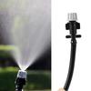 20/50/100Pcs Adjustable Grey Misting Nozzle Garden Irrigation 360° Atomization Sprinkler with 1/4" Barb Cooling Watering Sprayer