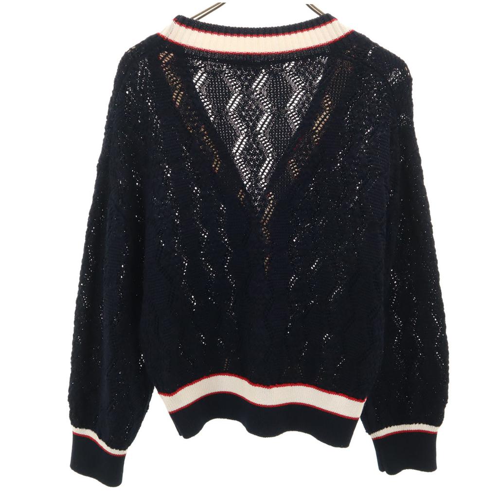 SNIDEL Long Sleeve V-neck Line Knit Cardigan F Navy Women Used