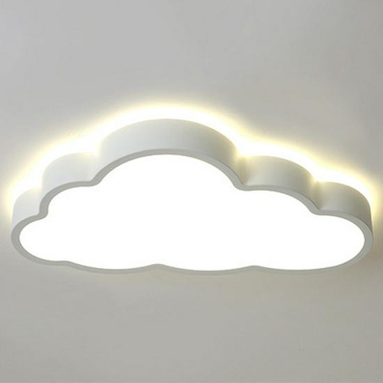 Dimmable LED Ceiling Lamp - Wrought Iron Cloud Design for Kids' Room