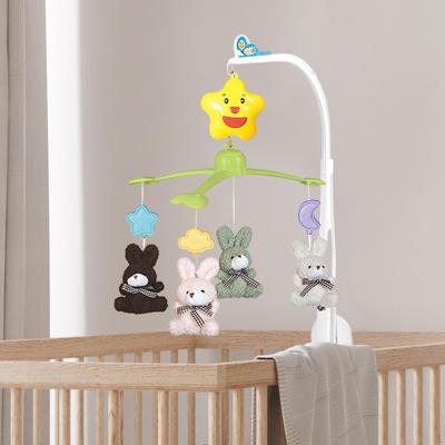 Baby Bed Mobile with Stuffed Animal Doll Bell for Newborns