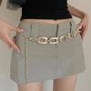 Fashionable Waist Jewelry With Metallic Accents Versatile Belt Chain For Dresses Tops And Festivals