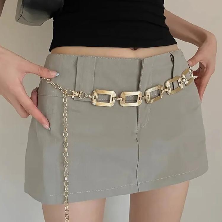 Fashionable Waist Jewelry With Metallic Accents Versatile Belt Chain For Dresses Tops And Festivals