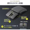 Sanwa Direct Compact Foldable Bluetooth Mouse, Quiet, 5 Buttons with Back/Forward Buttons and a Wheel Button, Compatible with Mac, iPad, iPhone, and A