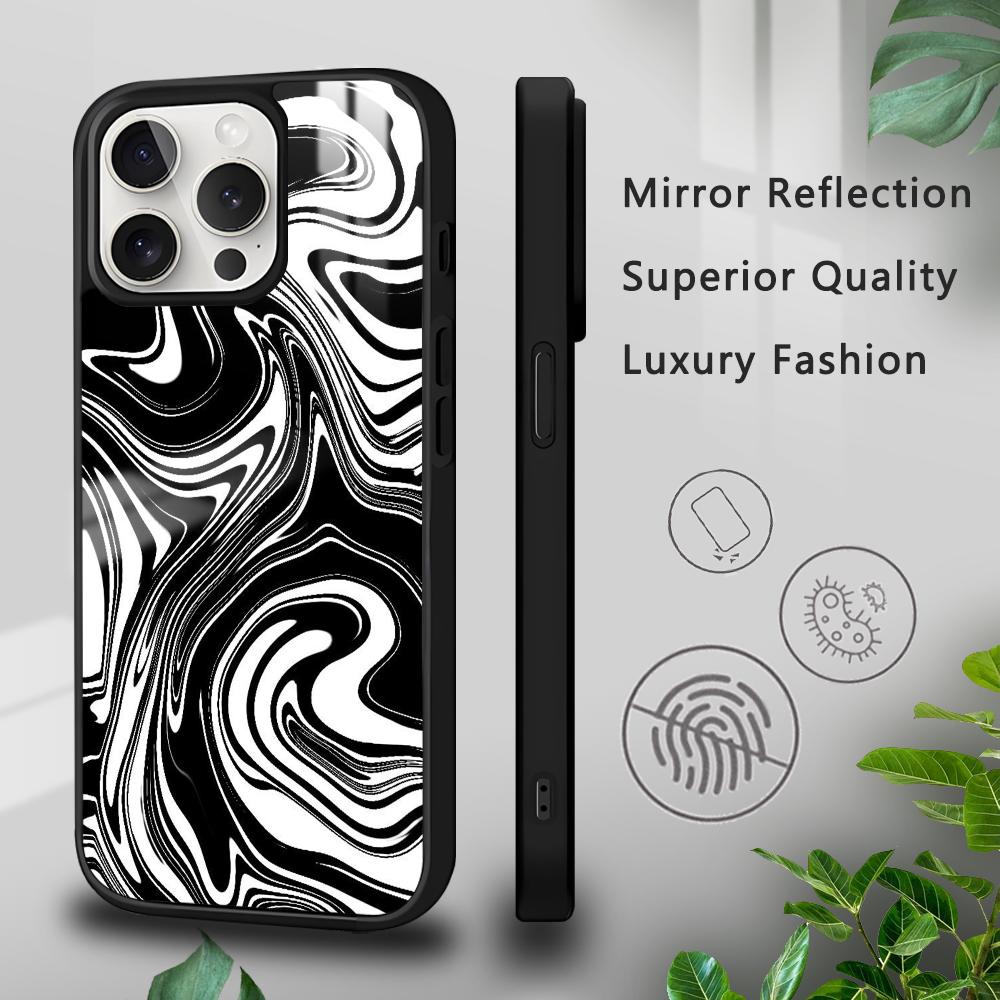 Luxury Zebra Stripes Art Phone Case For iPhone 16 15 14 13 12 11 Pro Xs Max Mini Plus Celulares Hard Funda