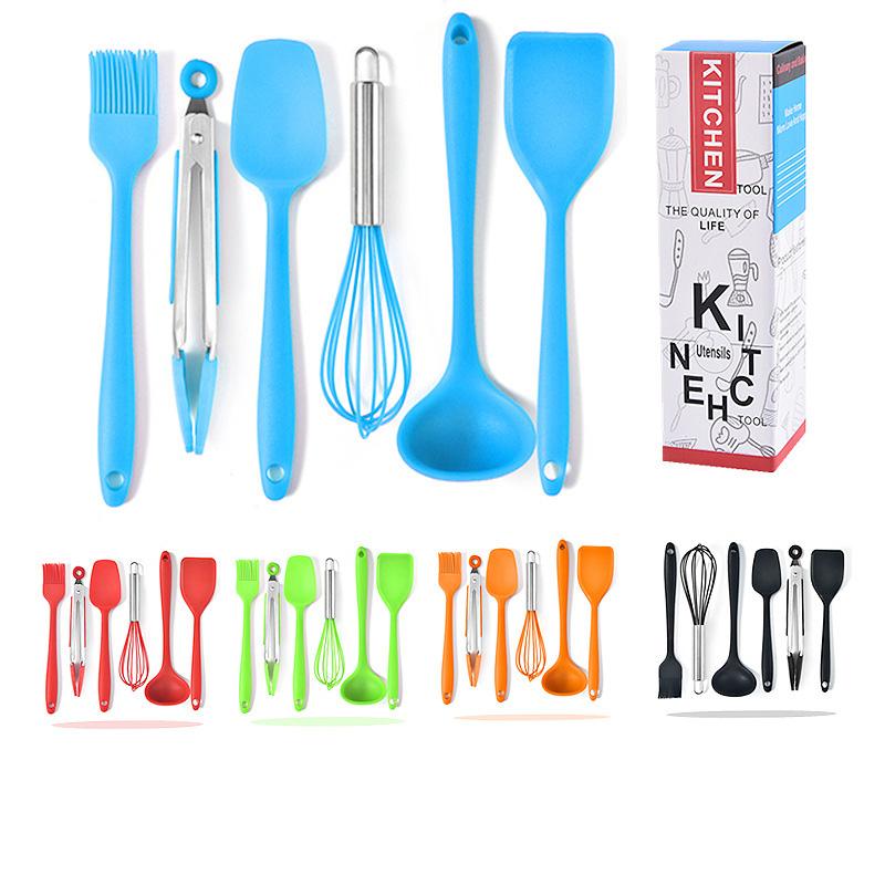 Fdit 5-teiliges Silikon Küchenutensilien Set – Mini Backspatel, Schneebesen, Mit Roségold Griff