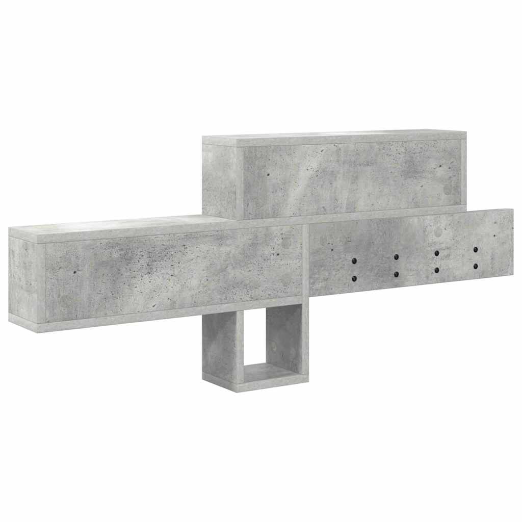 Wall mounted nightstand concrete grey 100 x 12 x 43.5 cm