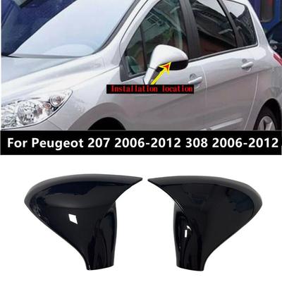Pro Peugeot 207 2006-2014 308 2006-2013 Samolepka na auto Kryt zpětného zrcátka Kryt zrcátka Vnější kryt Kryt krytu Karbonový