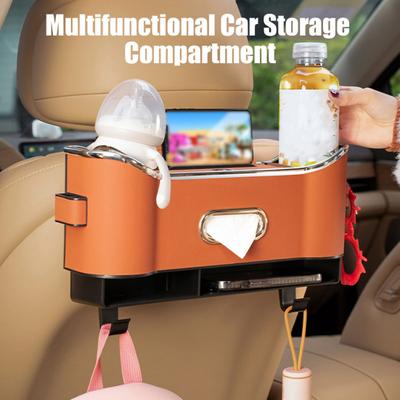 Scatola porta fazzoletti multifunzionale per sedile posteriore auto, grande capacità, facile da installare, organizer per poggiatesta auto, con gancio