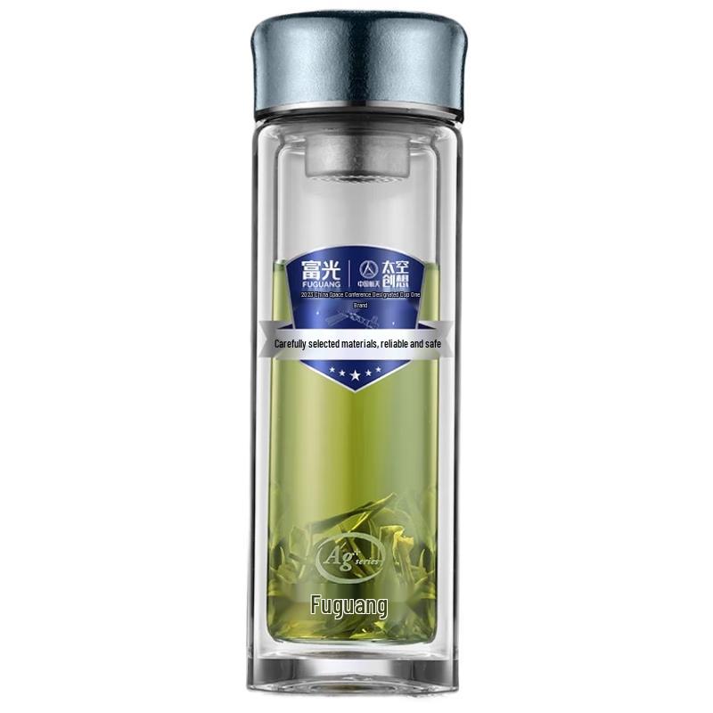 Fuguan G2314-SH-310H Double Wall Glass Tea Infuser Bottle