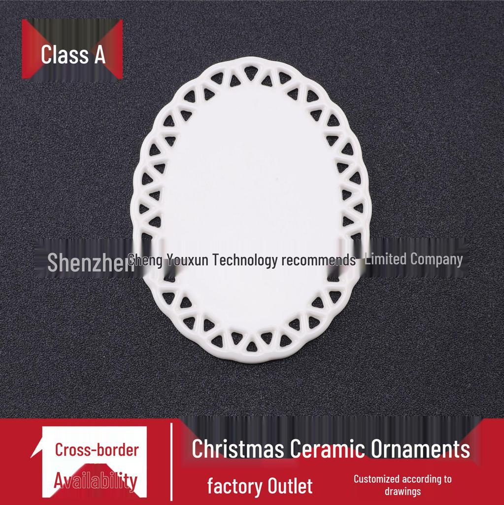 UV-Printed Ceramic Christmas Ornaments with Hang Tags