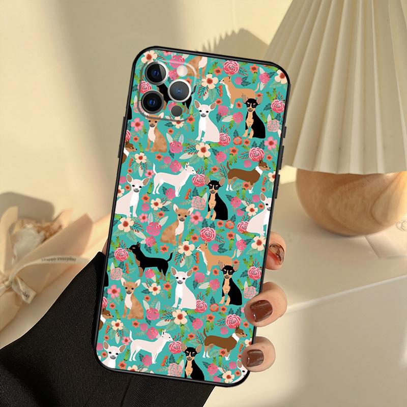 Chihuahua Dog Case For iPhone 11 12 13 14 15 16 Pro Max Cover For iPhone 13 12 Mini XR X XS Max Plus