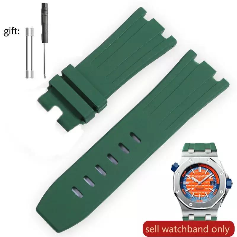 Watch Band Silicone Men's 28mm for AP Audemars and Piguet Royal Oak Offshore 15400 15703 26471 26474 15703 15706 Watch Strap