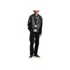 Armani Exchange Fitted Long Sleeve Baseball Collar Motorcycle Style Zip Jacket Men Jackets Black XM001241-AF14863-UC001